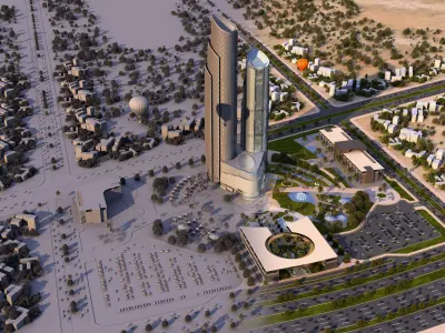 high rise building - commercial towers 3D model