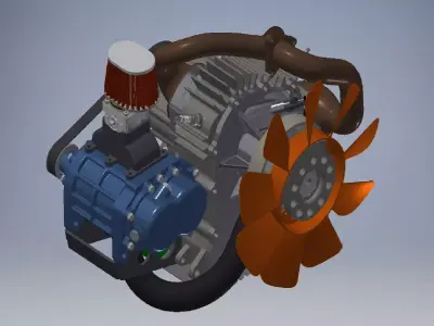 Two stroke roatry engine 3D model