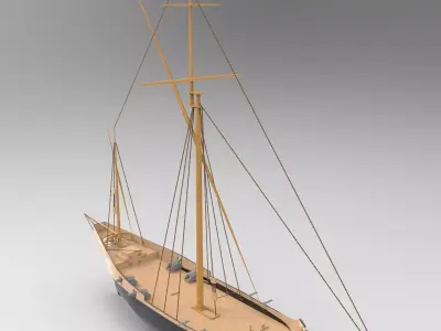 Small Sailboat 3D model