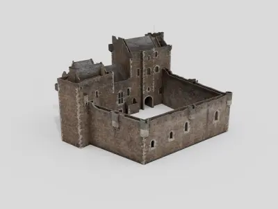 Doune Castle Low-poly 3D model