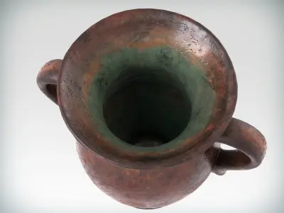 Flowervase bronze vase with handle Free low-poly 3D model