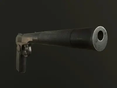 Pistol Makarov Low-poly 3D model purchase