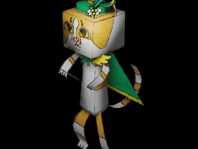 Butterloaf The Bard Free low-poly 3D model