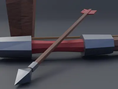 Bow - Low Poly Low-poly 3D model