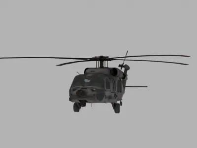 Black Hawk  Low-poly 3D model