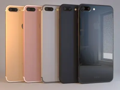 Apple Collection iPhone7 iPhone 7 Plus AirPods Lightning 3D model