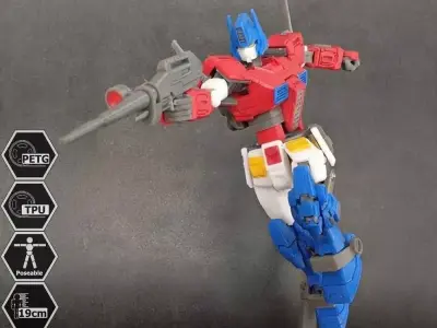 Fully 3D Printed Gundam Action Figure RX 78 version 2 TPU Joint  3D print model