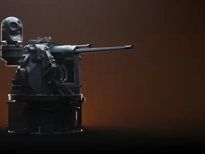 Bushmaster M242 Low-poly 3D model
