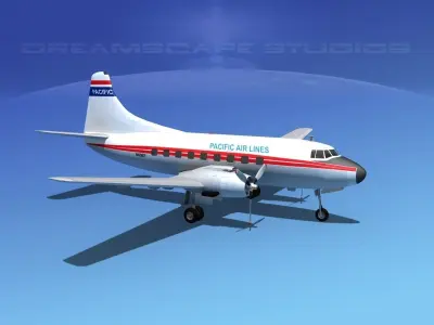 Martin 404 Pacific Airlines 3D model