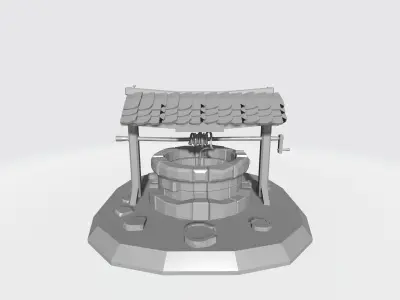 Magic Vintage Well Low-poly 3D model