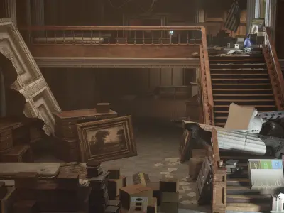 Command Center Environment Low-poly 3D model