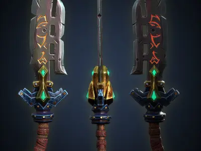 Stylised Razor Low-poly 3D model