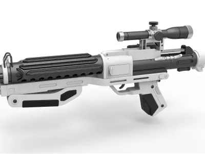 Blaster rifle F-11D from Star Wars The Force Awakens 2015 3D model