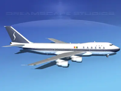 Boeing 747-100 Sabena 3D model