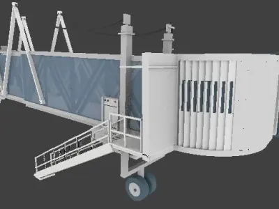 Airport Jetway Free low-poly 3D model