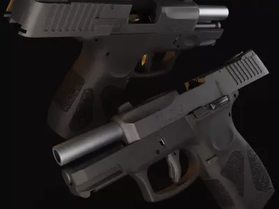 Pistol G2C - Game Ready Low-poly 3D model