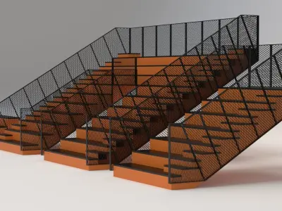 Arena Bleachers 3D model
