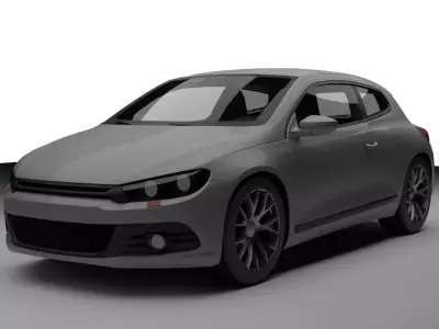 lowpoly game ready car model Free low-poly 3D model