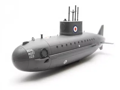 Stealth Submarine model pack Low-poly 3D model