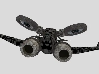 SciFi Copter Low-poly 3D model