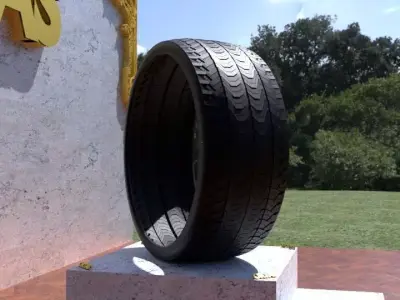 ORTAS TIRE NO 35 GAME READY Low-poly 3D model