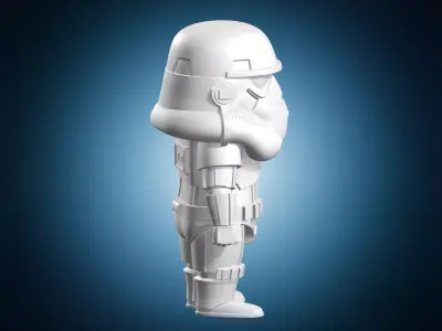 Chibi Stormtrooper Star Wars Collectible Figure 3D print model