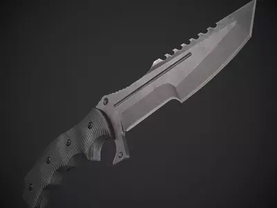 Huntsman Tactical Knife Low-poly 3D model