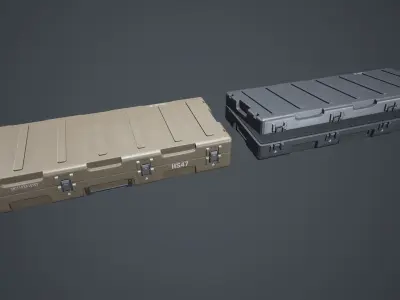 Animated Military Case 05 Low-poly 3D model