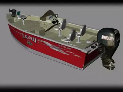 lund fishing boat 3D model
