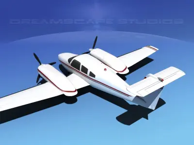 Piper PA-44-180T Turbo Seminole V11 3D model