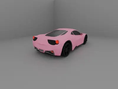 Low Poly Super Car 2 Free low-poly 3D model
