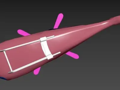 Low poly 3D Helicopter model Low-poly 3D model