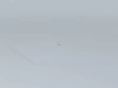 UTair Boeing 737 800 Vnukovo Landing Tire Fire Free 3D model