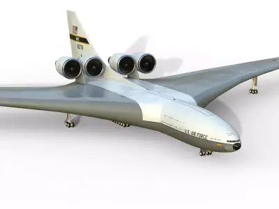 Lockheed CL-1201 nuclear powered aircraft 3D model