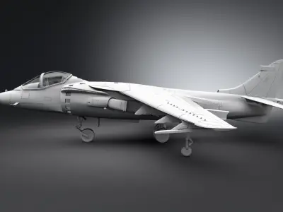 Harrier Jump Jet scale model 3D print model