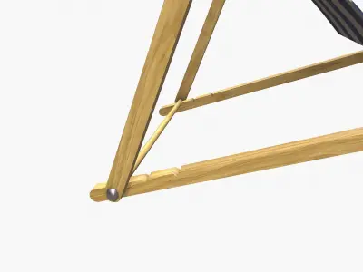 Deck Chair Low-poly PBR Free low-poly 3D model
