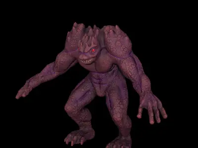 Monster humanoid creature Free low-poly 3D model