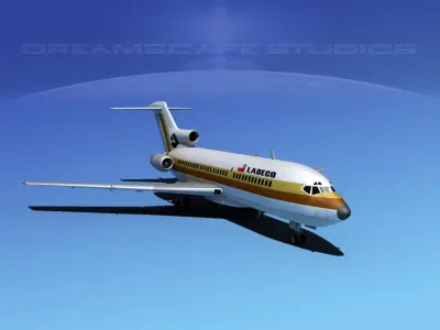 Boeing 727-100 Ladeco 3D model
