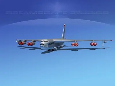 Boeing B-52D Stratofortress  V01 3D model