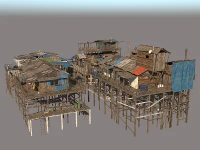 Shanty town 3D model