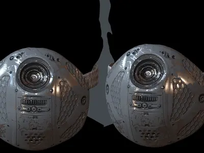Gas mask helmet 3d model scifi Low-poly Low-poly 3D model 61