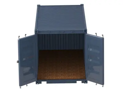 20 ft Container Gray 3D model