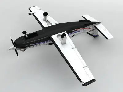 Socata TBM 700 Aircraft Low-poly 3D model