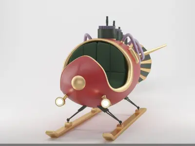 Alien Xmas Rocket 3D model