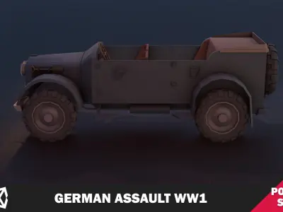 German Assault WW1 Low-poly 3D model
