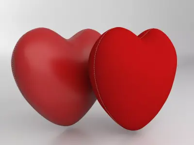 Heart Shaped Cushion Free 3D model