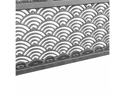 Patterned Wall Separator 01 Free 3D model