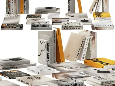 212 decorative books set 21 gold collection PART 2 3D model