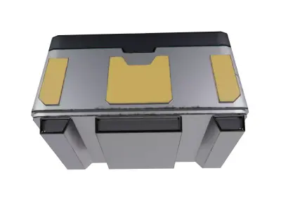 Sci-Fi Storage Loot Crate 02 - PBR Game Ready Low-poly 3D model