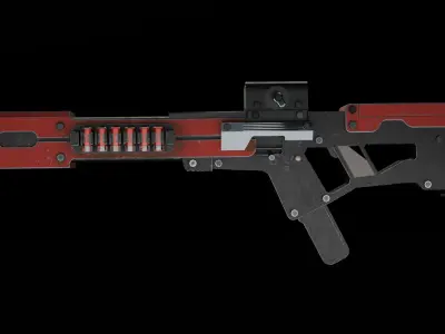 escopeta Low-poly 3D model